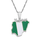 Nigeria Map Pendant Necklace