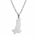 Pakistan Map Small Pendant Necklace