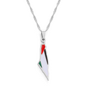 Palestine Map with Flag Pendant Necklace