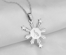 Philippines Golden Sun Pendant Necklace