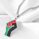 Black Lives Matter Raised Fist Flag Necklace
