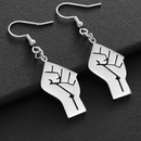 Black Lives Matter Power Hoop Drop Earrings