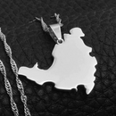 Saint Martin Map Pendant Necklace