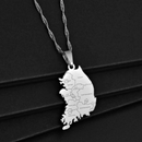 South Korea Map Pendant Necklace