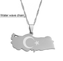 Turkey Map Pendant Necklace
