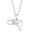 Tigray map outline Pendant Necklace