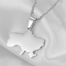 Ukraine Map Pendant Necklace