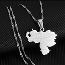 Venezuela Map with Cities Pendant Necklace