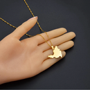 Saint Martin Map Pendant Necklace