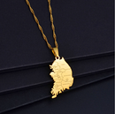 South Korea Map Pendant Necklace