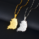 South Korea Map Pendant Necklace