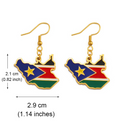 South Sudan Map Flag Earrings