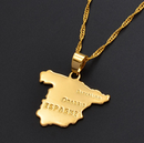 Spain Map Pendant Necklace