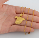 Spain Map Pendant Necklace