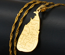 Sri Lanka Map Pendant Necklace