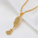 Saint Kitts And Nevis Map with Cities Pendant Necklace