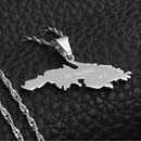 Saint Thomas V.I U.S. Virgin Islands Map Pendant Necklace