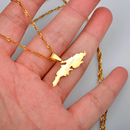 Saint Thomas V.I U.S. Virgin Islands Map Pendant Necklace