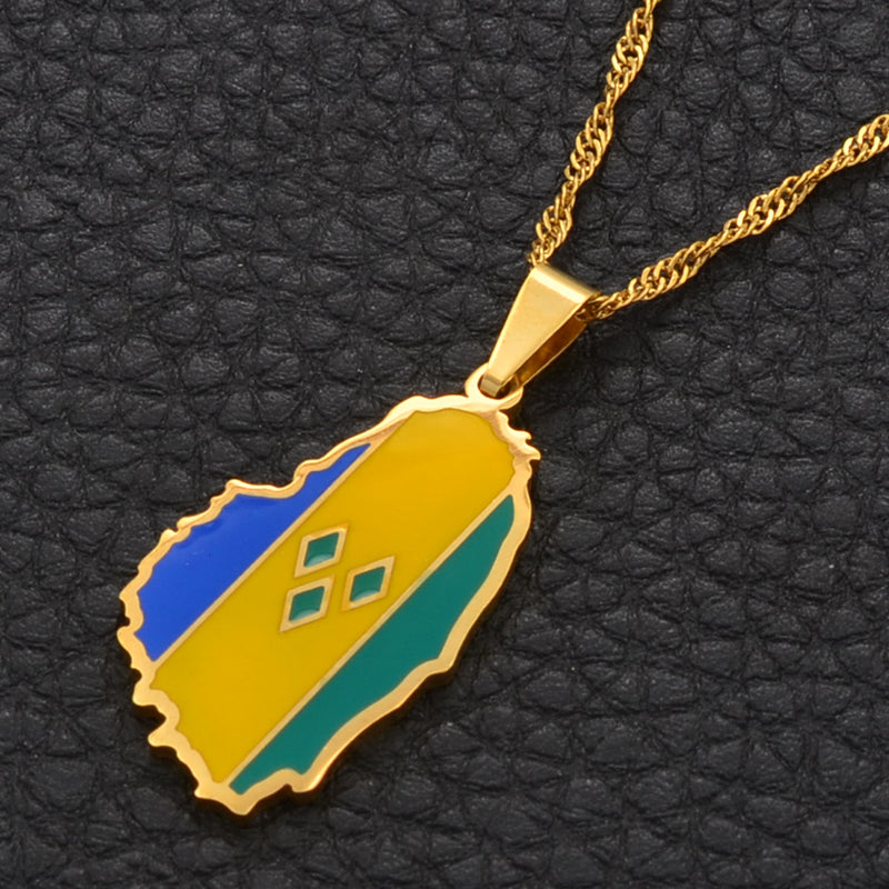 Saint Vincent and The Grenadines Pendant Necklace