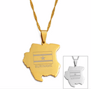 Suriname Map Pendant Necklace