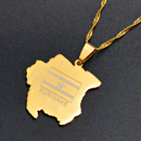 Suriname Map Pendant Necklace