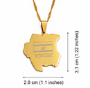 Suriname Map Pendant Necklace