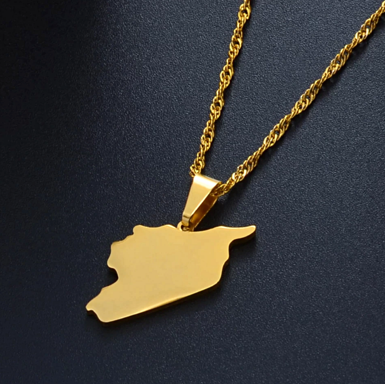Syria map Pendant Necklace