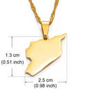 Syria Map Pendant Necklace