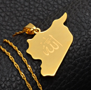 Syria Map Pendant Necklace