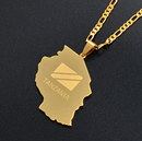 Tanzania Map Pendant Necklace