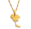 Thailand Map Pendant Necklace