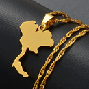 Thailand Map Pendant Necklace