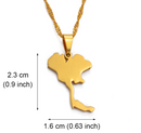 Thailand Map Pendant Necklace