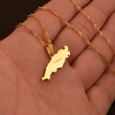 Tobago Map Pendant Necklace