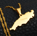 Tobago Map Pendant Necklace