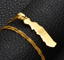 Togo Map with Cities Pendant Necklace