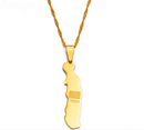 Togo Map with Cities Pendant Necklace