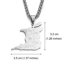 Trinidad and Tobago Map Pendant Necklace