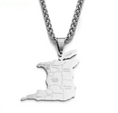 Trinidad and Tobago Map Pendant Necklace