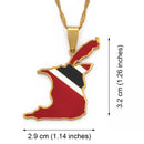 Trinidad and Tobago Flag Pendant Necklace