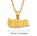 Turkey Map Pendant Necklace