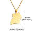 Uganda Map Pendant Necklace