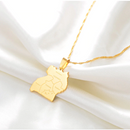 Uganda Map Pendant Necklace