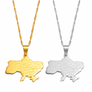 Ukraine Pendant Necklace With Cities