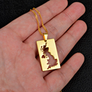 United Kingdom Map Pendant Necklace