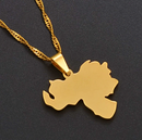 Venezuela Map Pendant Necklace