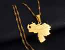 Venezuela Map with Cities Pendant Necklace