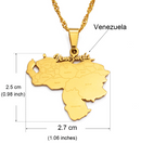 Venezuela Map Pendant Necklace
