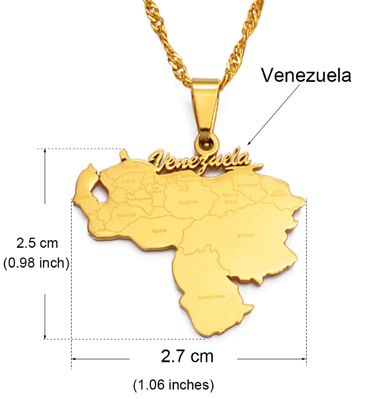 Venezuela pendant necklace