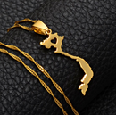 Vietnam Map Pendant Necklace